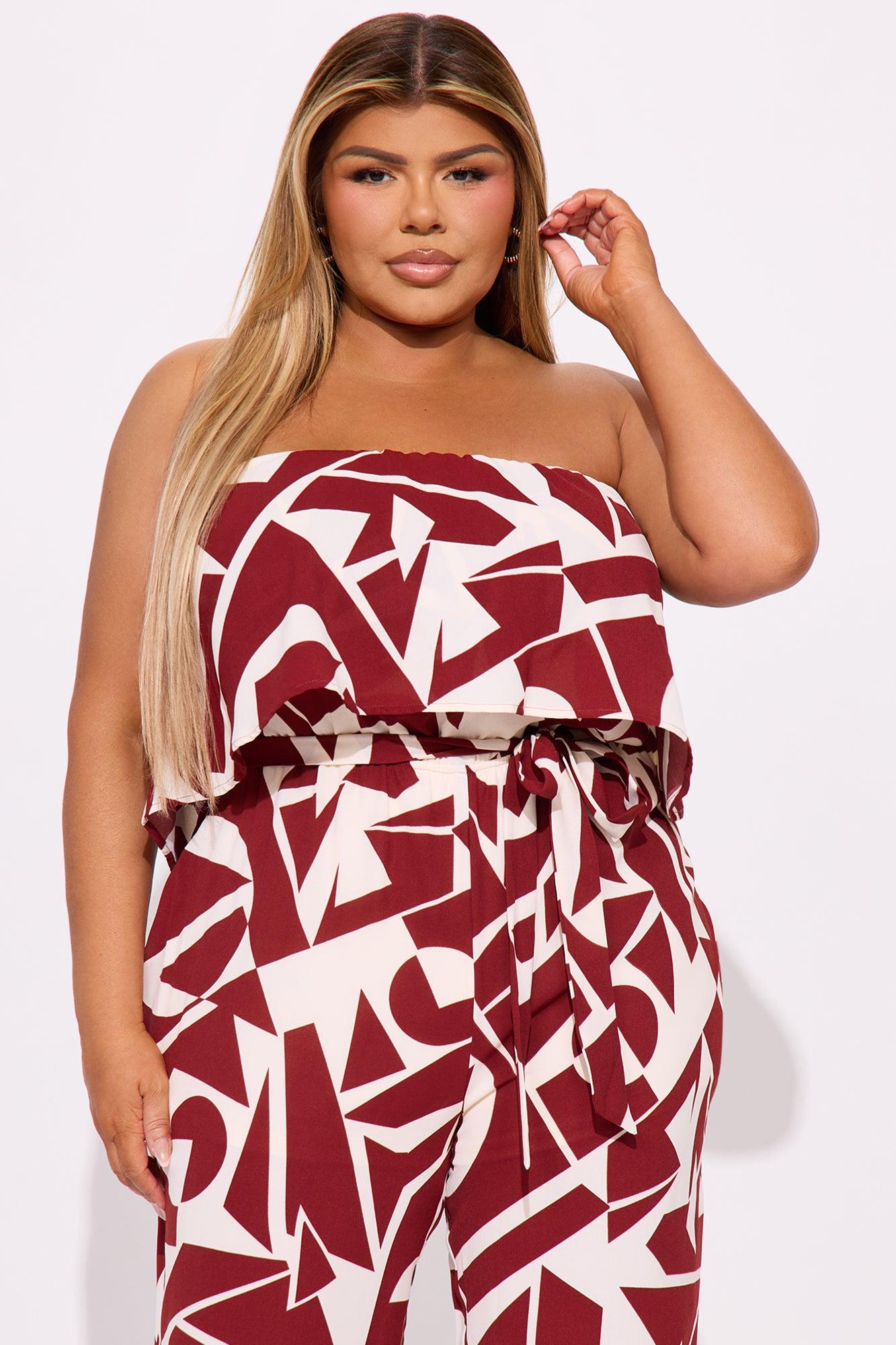 Marianna Printed Jumpsuit - Rust/combo Product Image