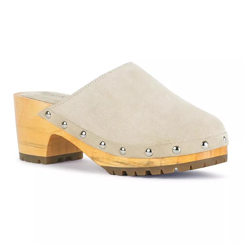 Rag & Co Cedrus Women's Suede Heeled Clogs, Size: 10, Brown Product Image