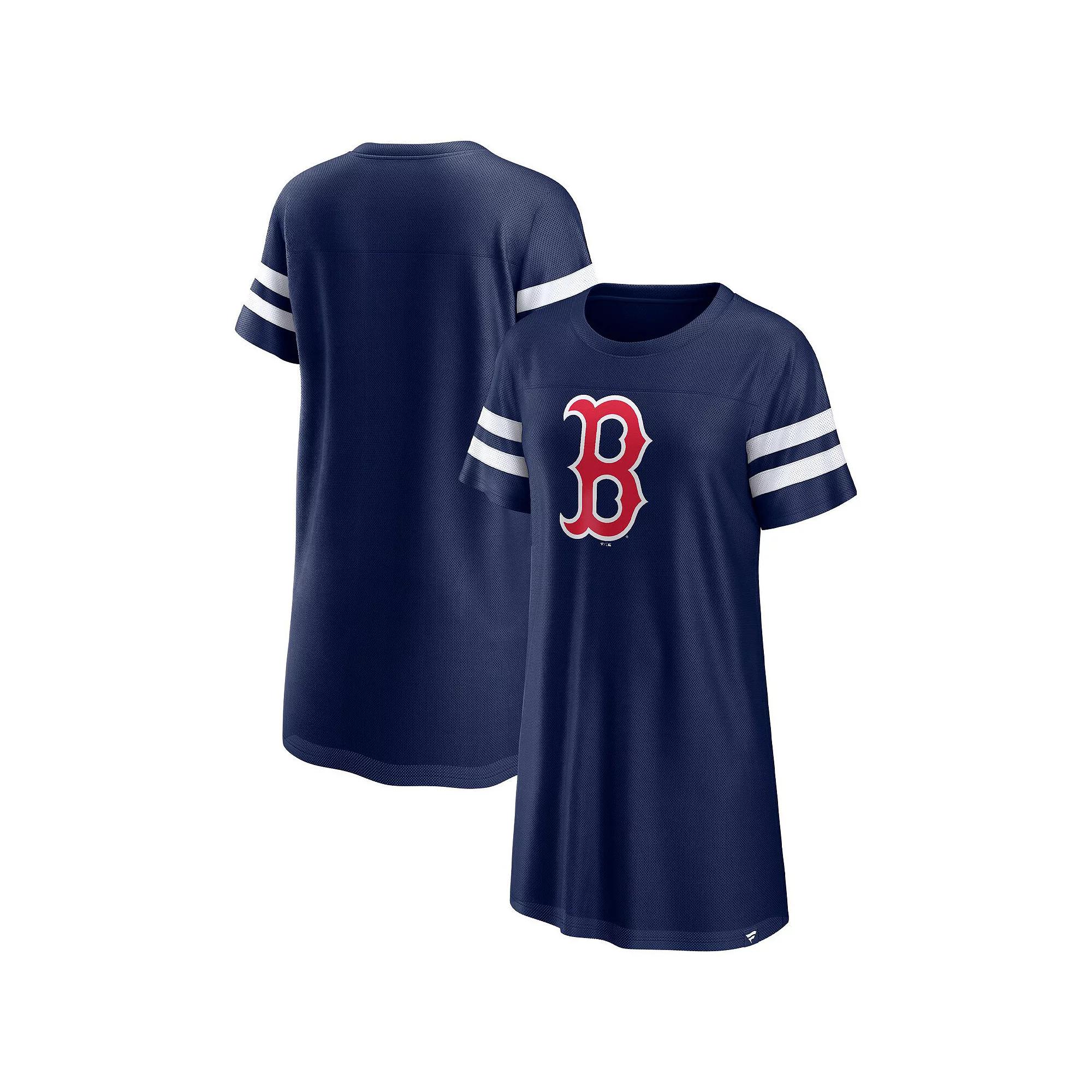 Women's Fanatics Branded Navy Boston Red Sox Iconic Mesh Dress,  Product Image
