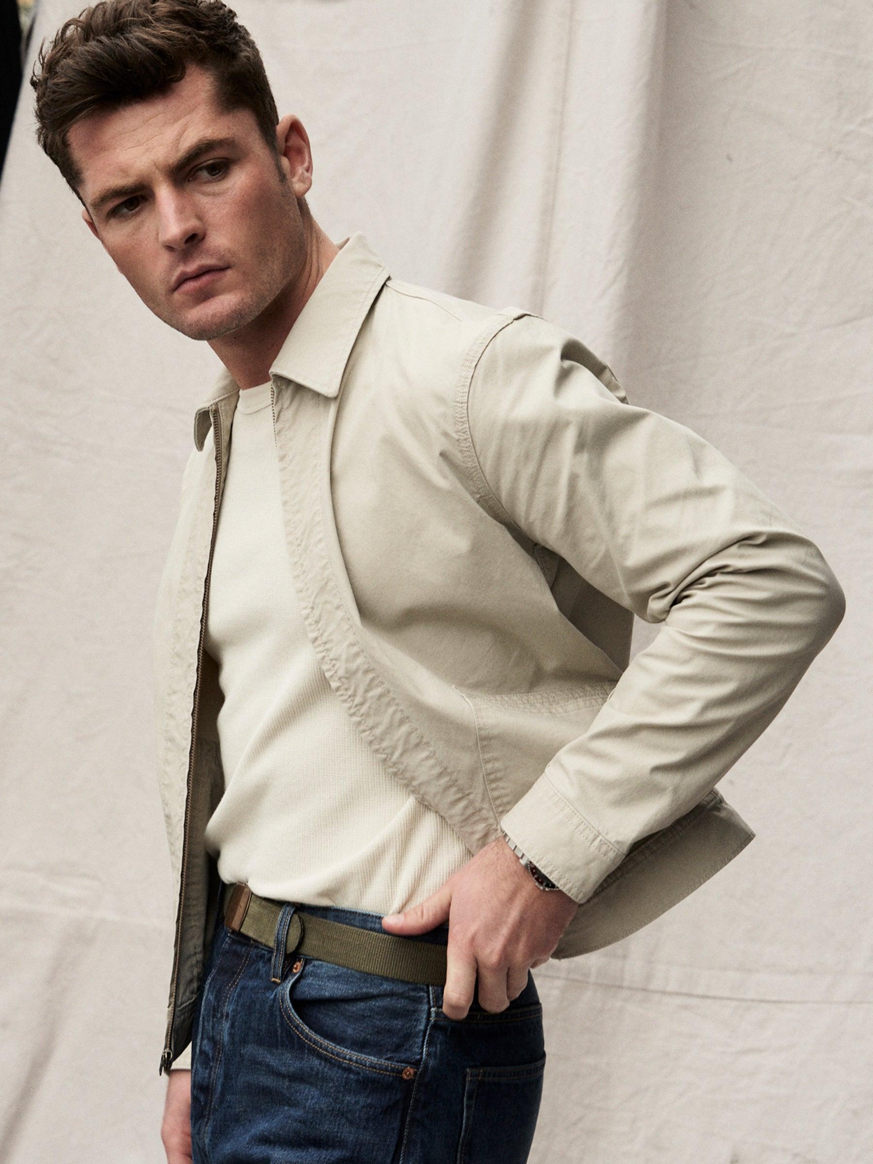 Sand Craftsman Canvas Rider Jacket Product Image