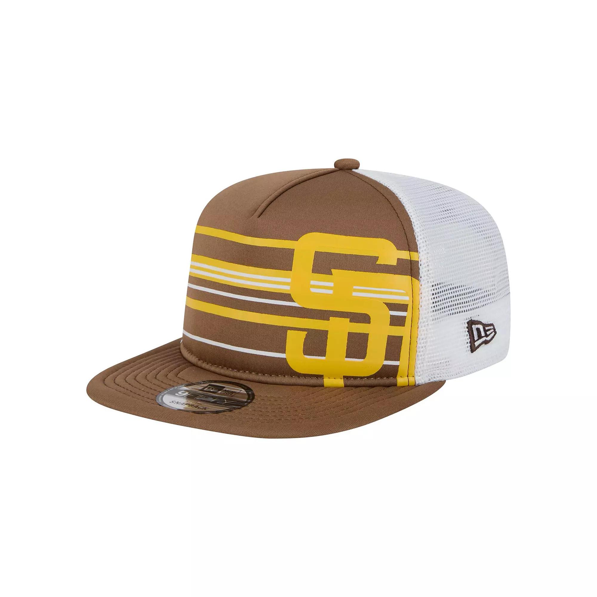 Men's New Era  Brown San Diego Padres 9FIFTY A-Frame Trucker Snapback Hat Product Image