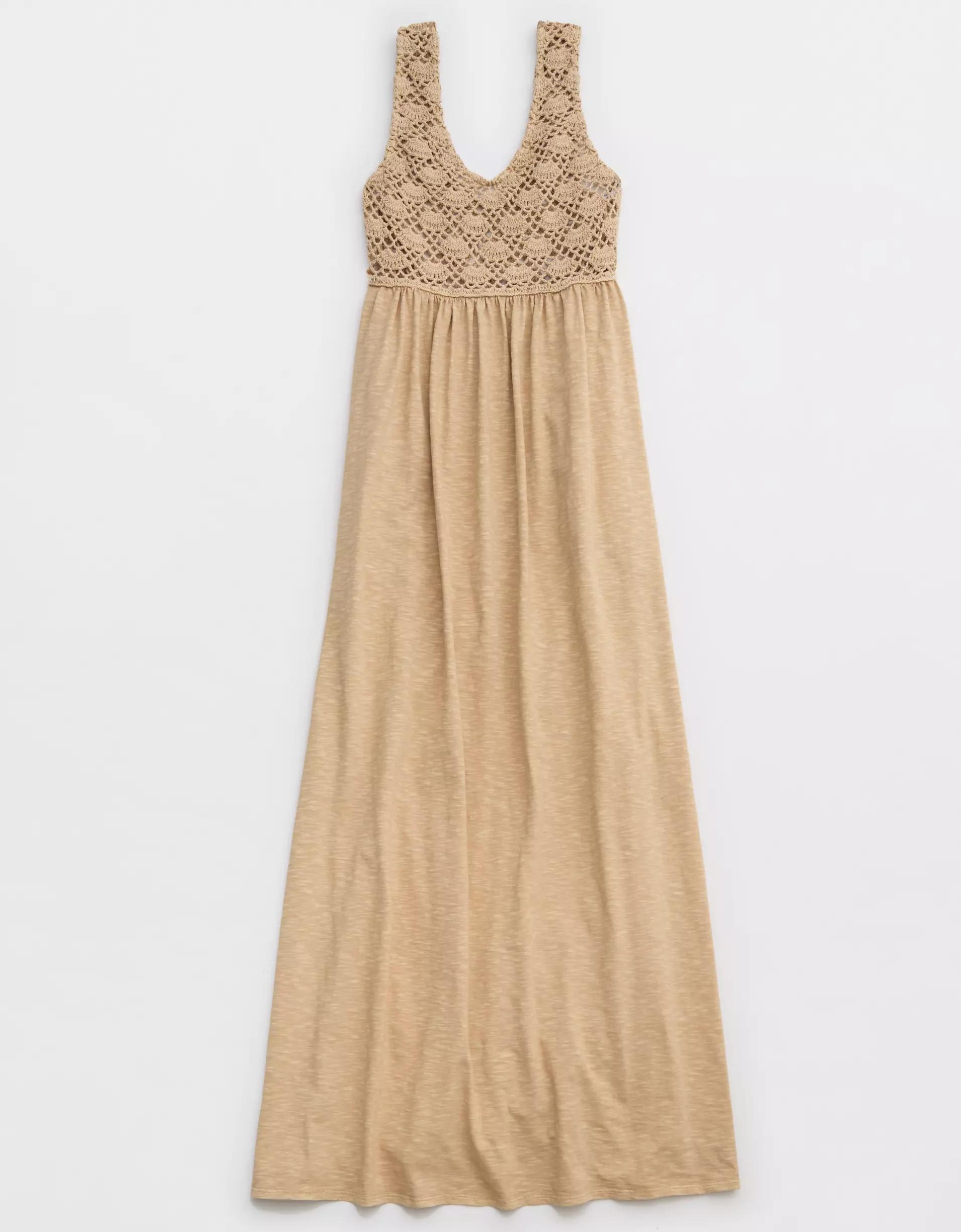 Aerie Crochet Maxi Dress Product Image