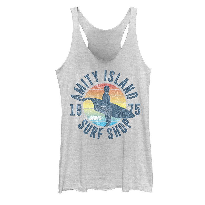 Juniors' Jaws Amity Island Surf Shop 1975 Graphic Tank Top, Girl's,  Product Image