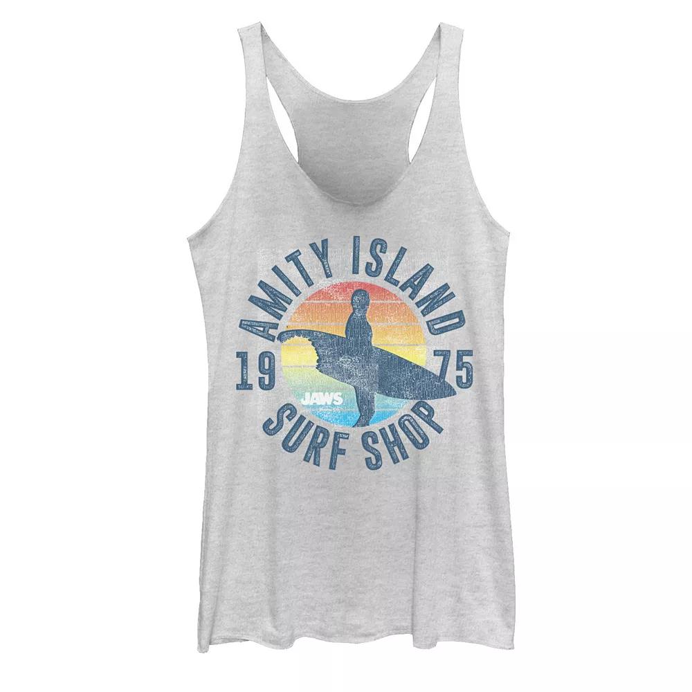 Juniors' Jaws Amity Island Surf Shop 1975 Graphic Tank Top, Girl's,  Product Image