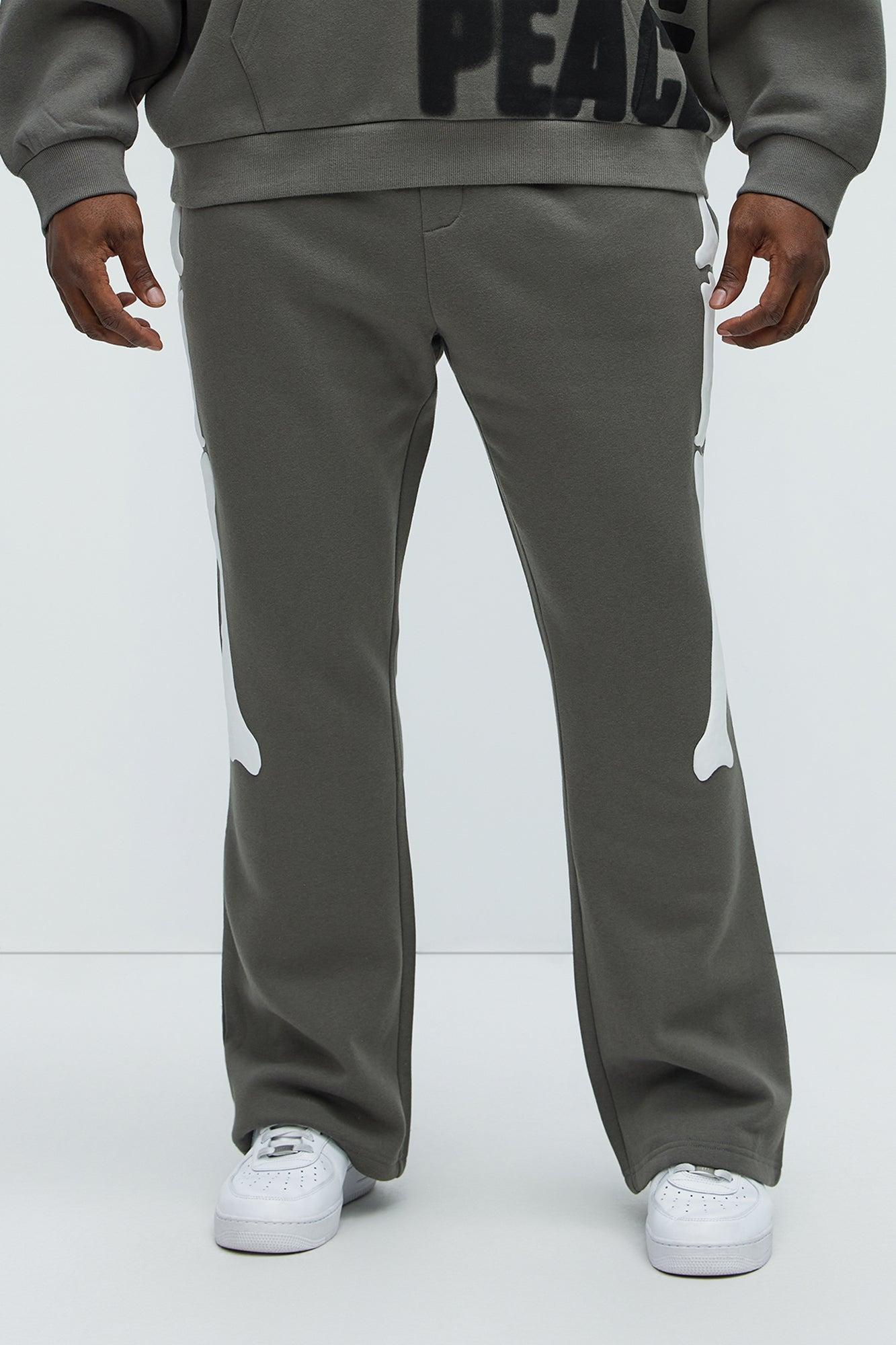 Tyson Bones Skinny Flare Sweatpants - Charcoal Product Image