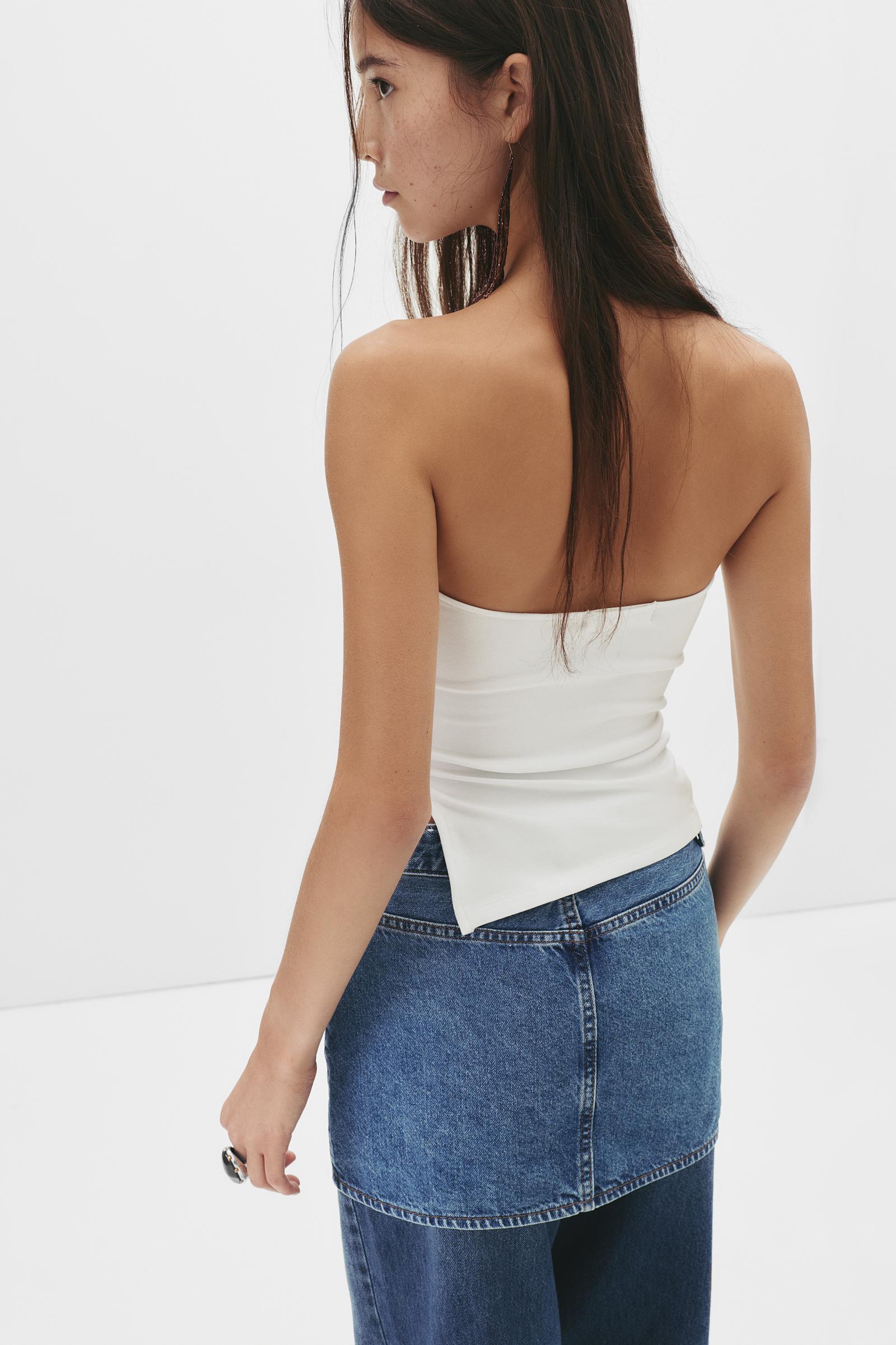 Strapless top with vent Product Image