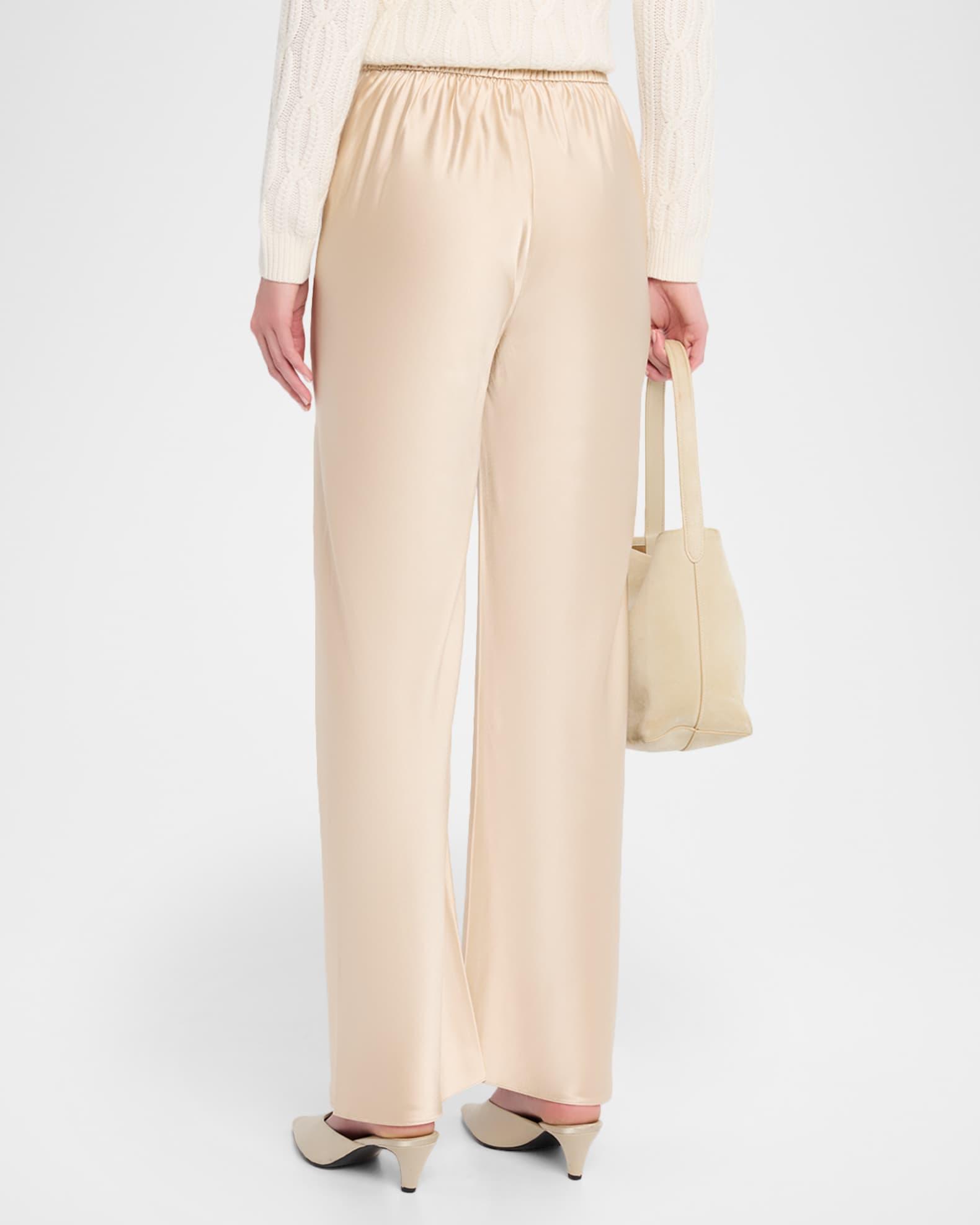 Straight-Leg Silk Pants Product Image