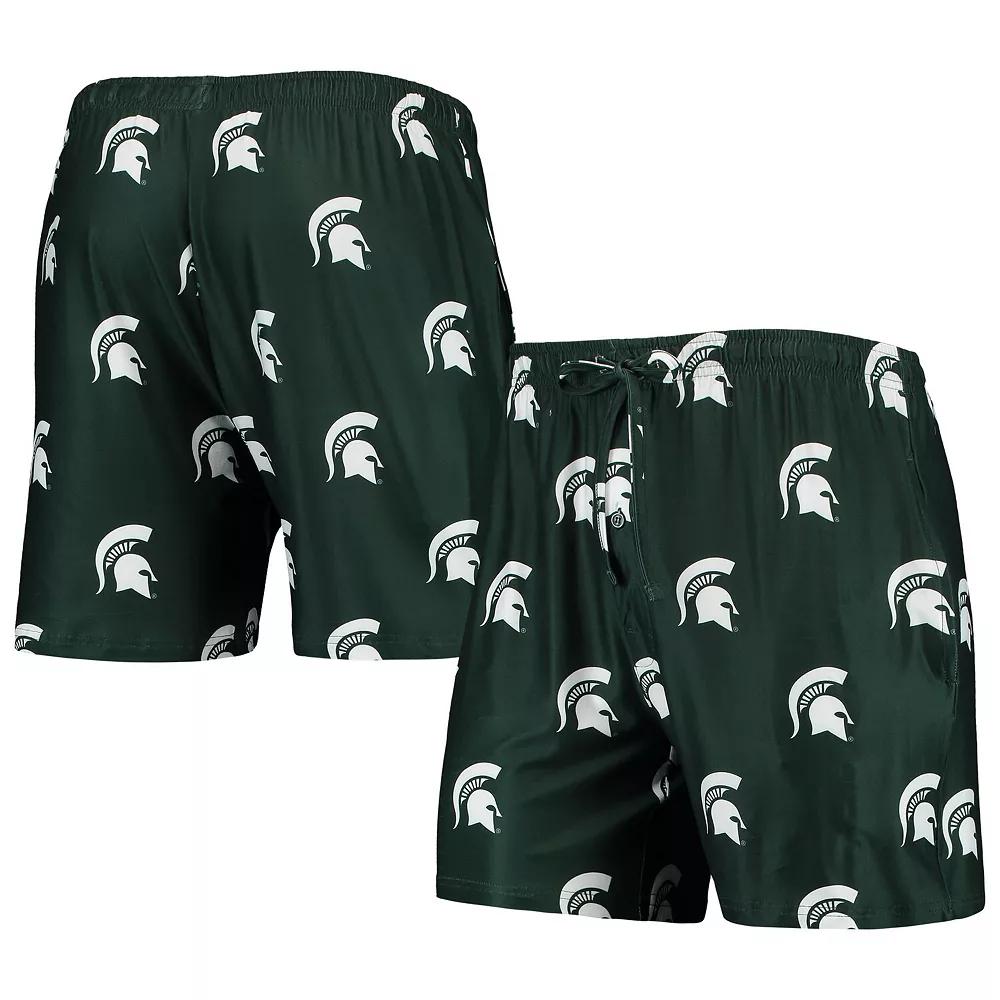 Men's Concepts Sport Green Michigan State Spartans Flagship Allover Print Jam Shorts, Size: 2XL Product Image
