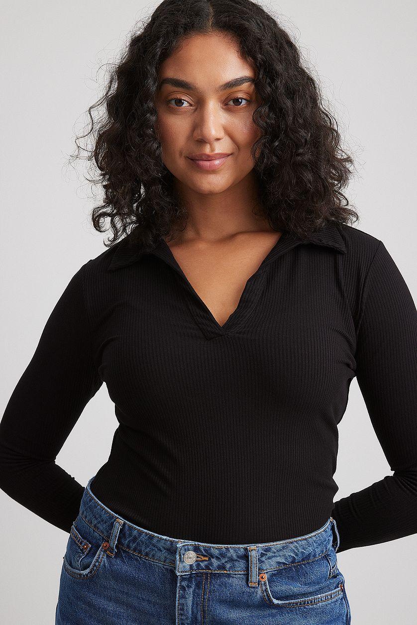 Collar Rib Top Product Image