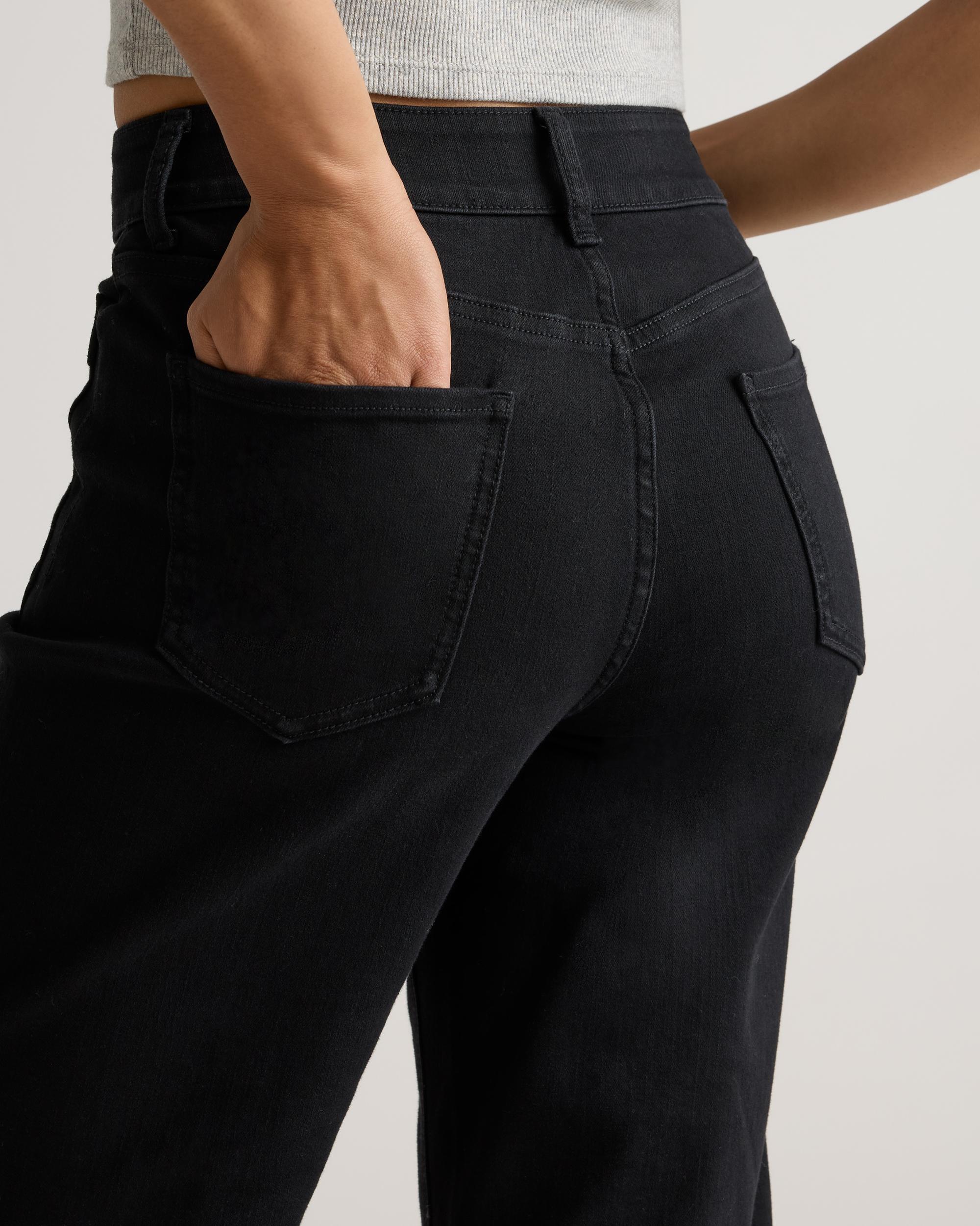 Quince | Women's Bella Stretch Patch Pocket Wide Leg Jeans Organic Cotton Product Image