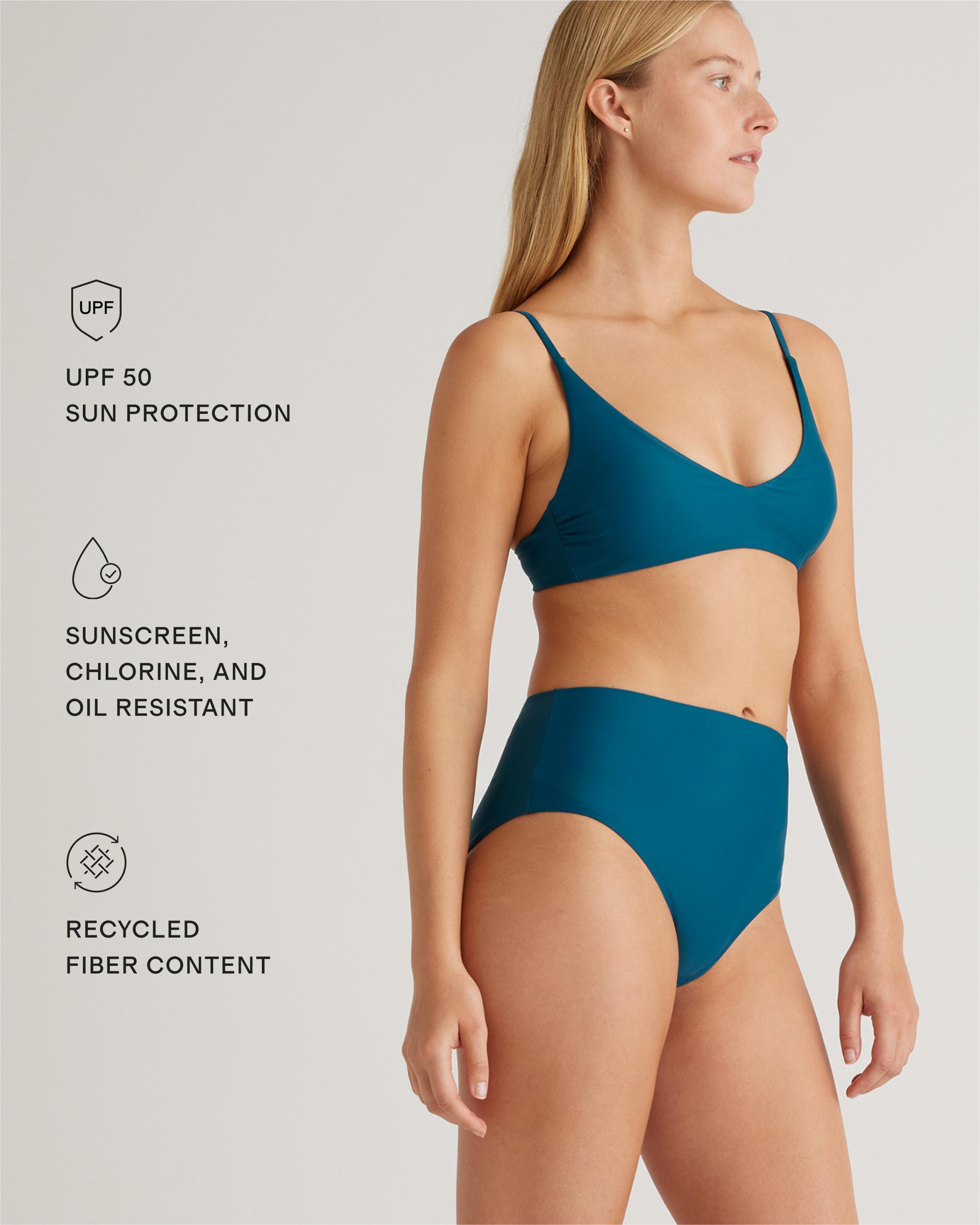 Quince | Women's Italian High-Rise Bikini Bottom Size XS, 78% Recycled Polyamide, 22% Spandex Product Image