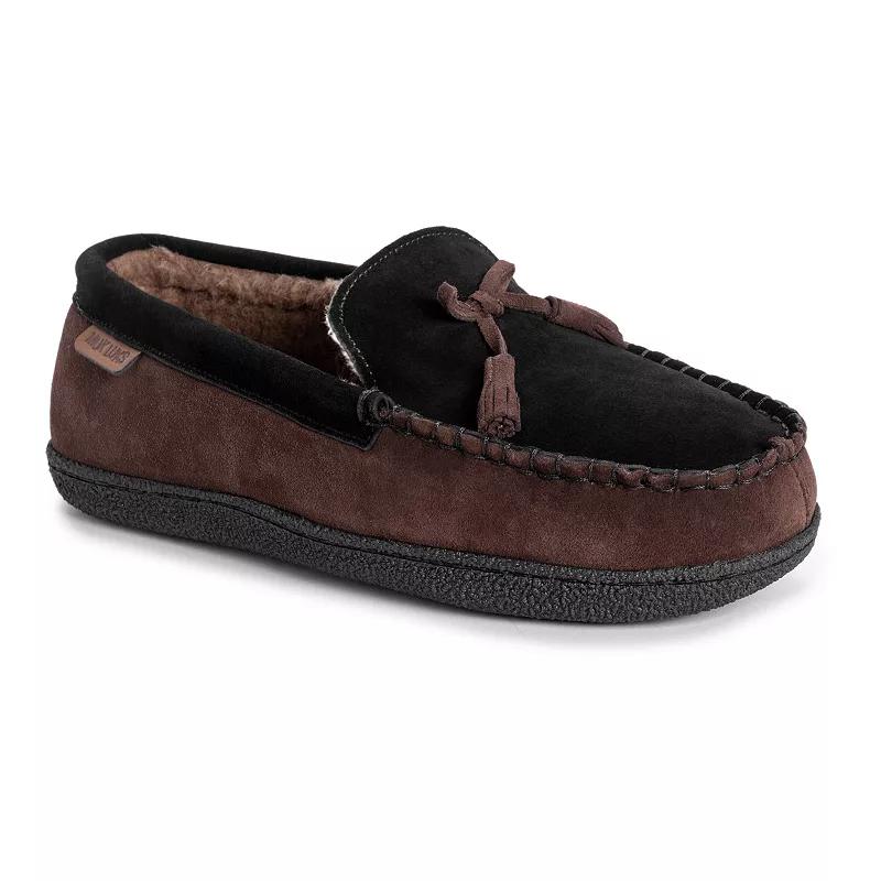 MUK LUKS Talan Men's Leather Moccasin Slippers,  Product Image