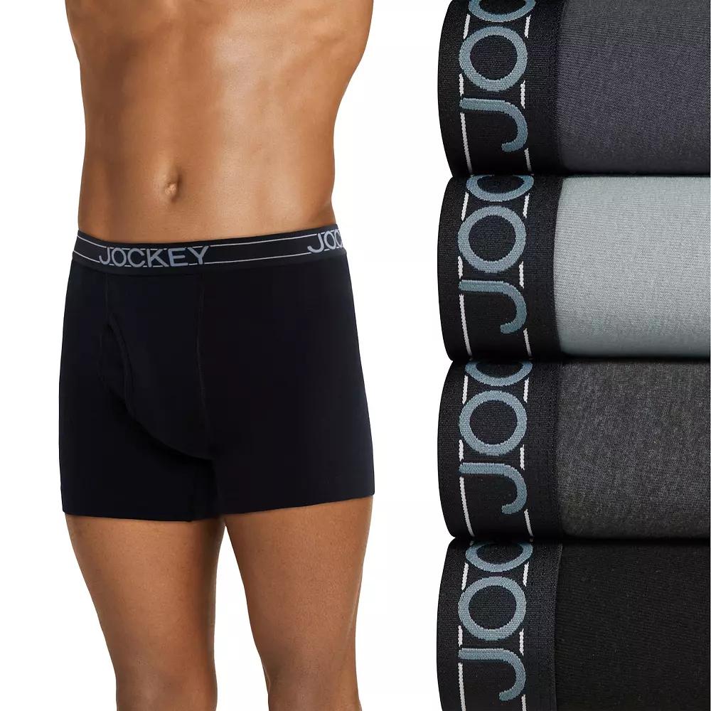 Men's Jockey® 4-Pack Lightweight Cotton Blend 5" Boxer Brief,  Product Image