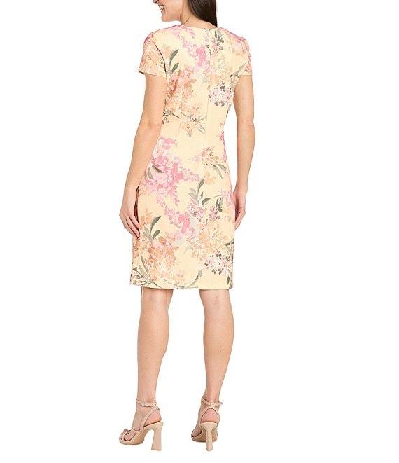 R & M Richards Floral Printed Sheath Dress Product Image