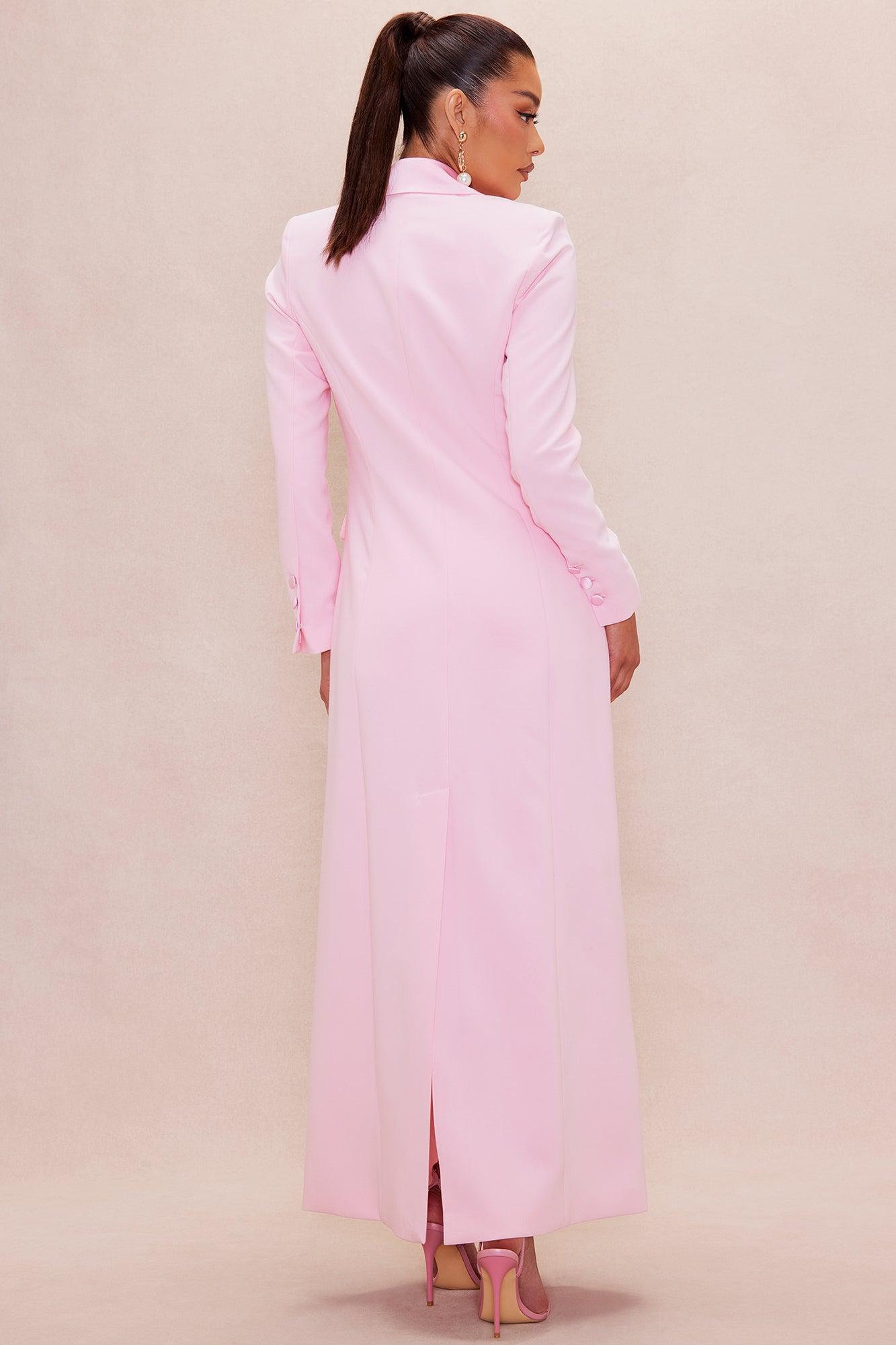 Margo Maxi Blazer Short Suit Set - Pink Female Product Image