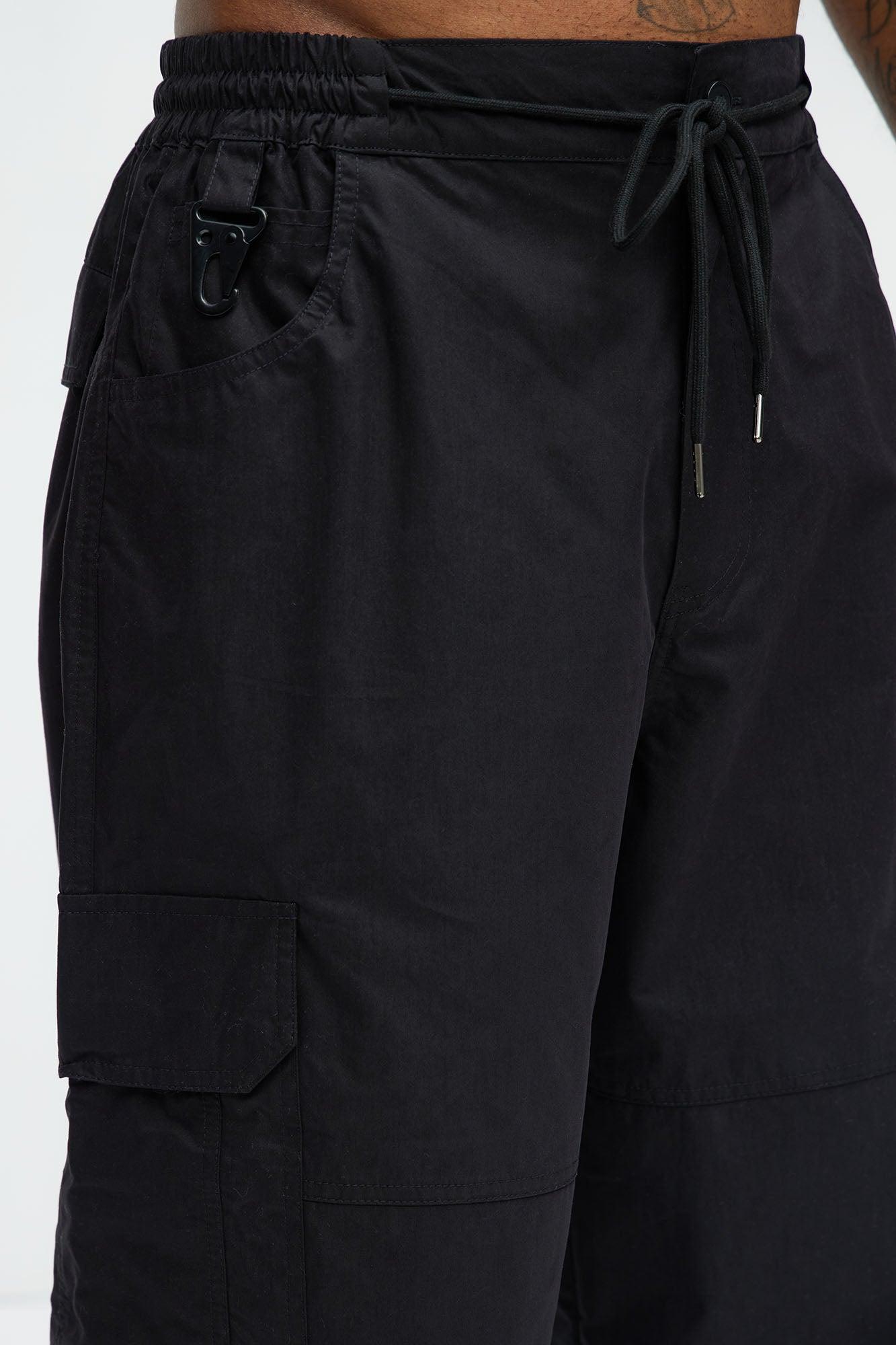 At The Time Baggy Cargo Pants - Black Product Image