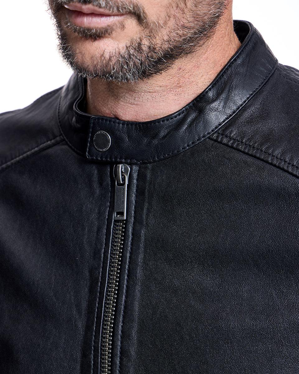 Men's Leather Jacket Product Image