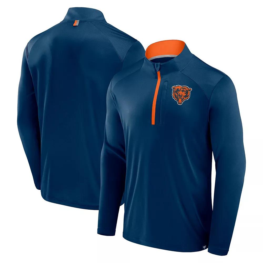 Men's Fanatics Navy Chicago Bears Defender Long Sleeve Quarter-Zip Jacket,  Product Image