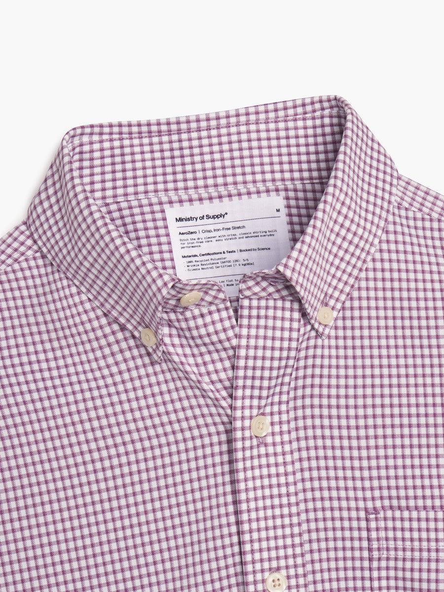 Men's AeroZero Sport Shirt - Burgundy Check Product Image