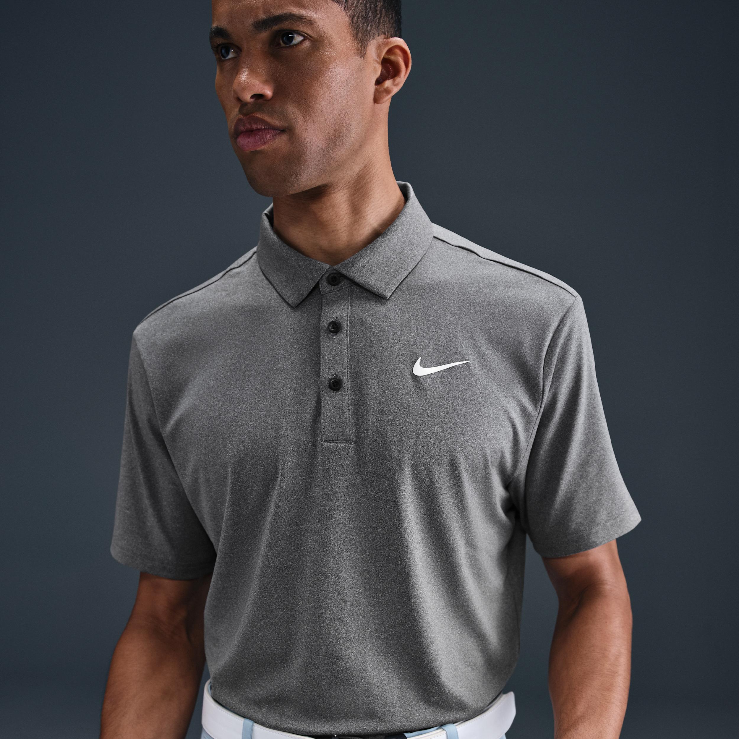 Nike Mens Tour Dri-FIT Heathered Golf Polo | FZ7473-010 Product Image