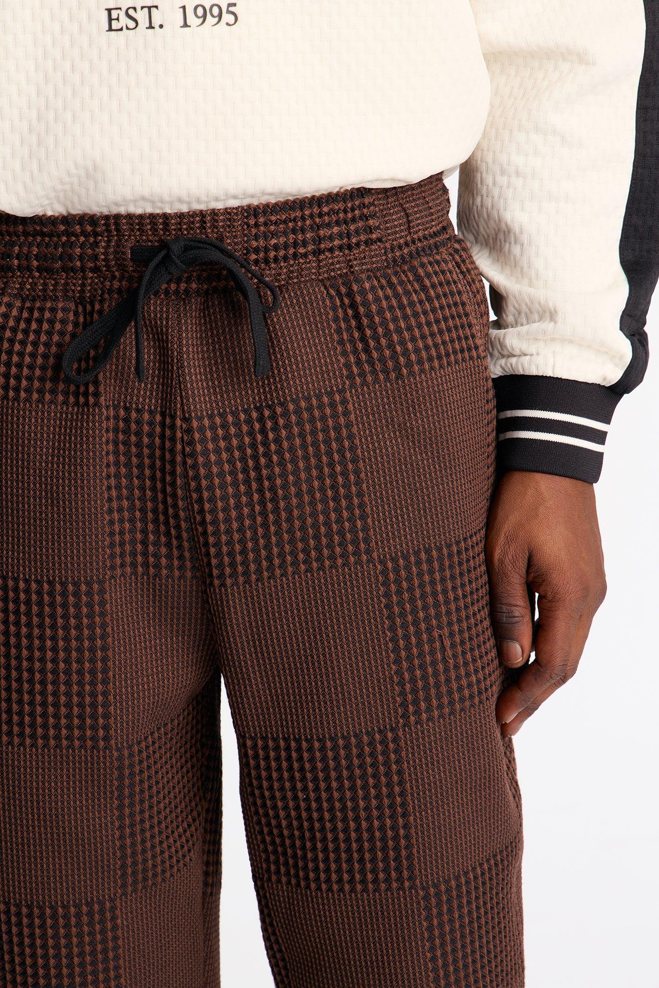 Straight Get That Check Pant - Brown Product Image