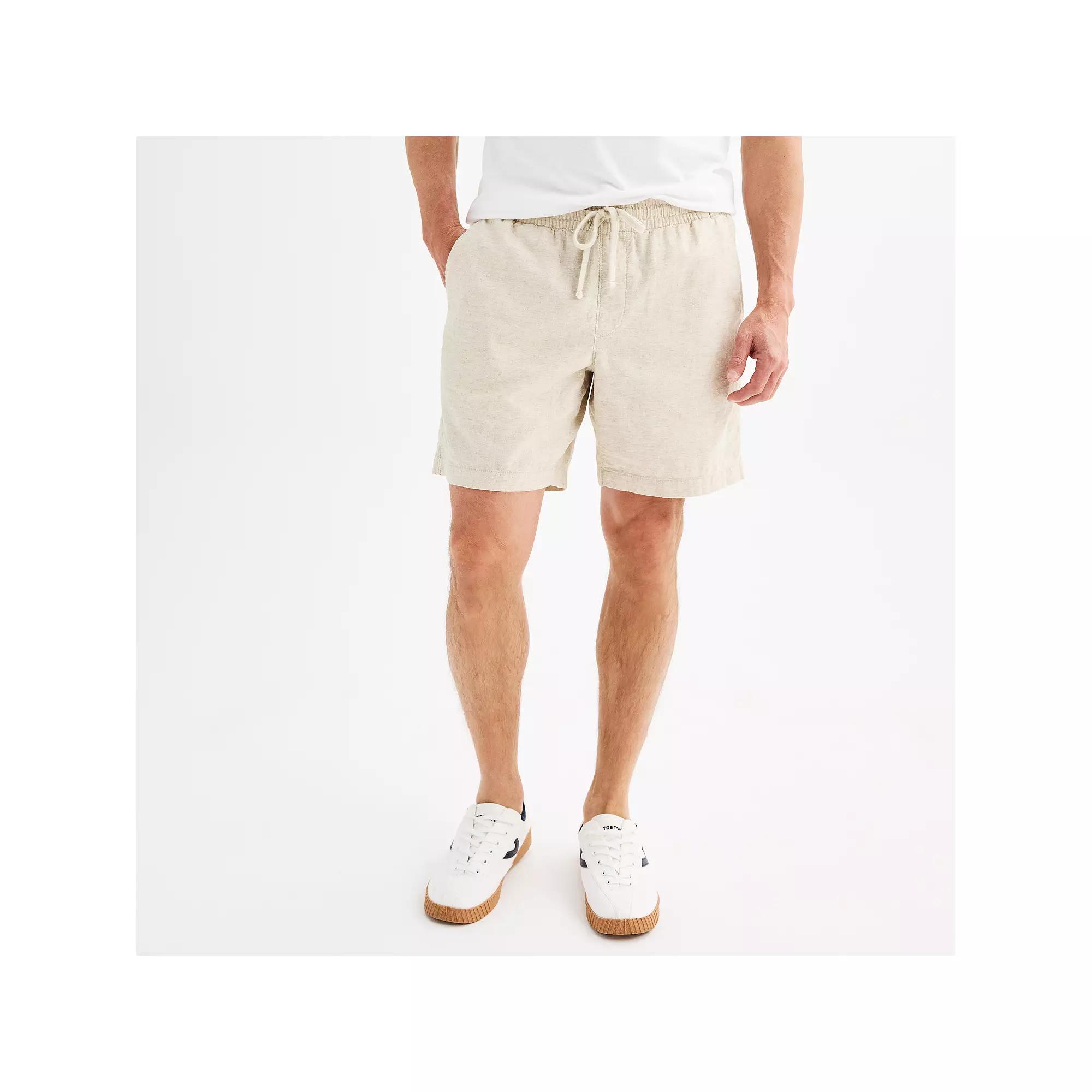 Men's Sonoma Goods For Life® 7" Everyday Pull-On Shorts, Size: Small 7 INCH, Natural Linen Product Image
