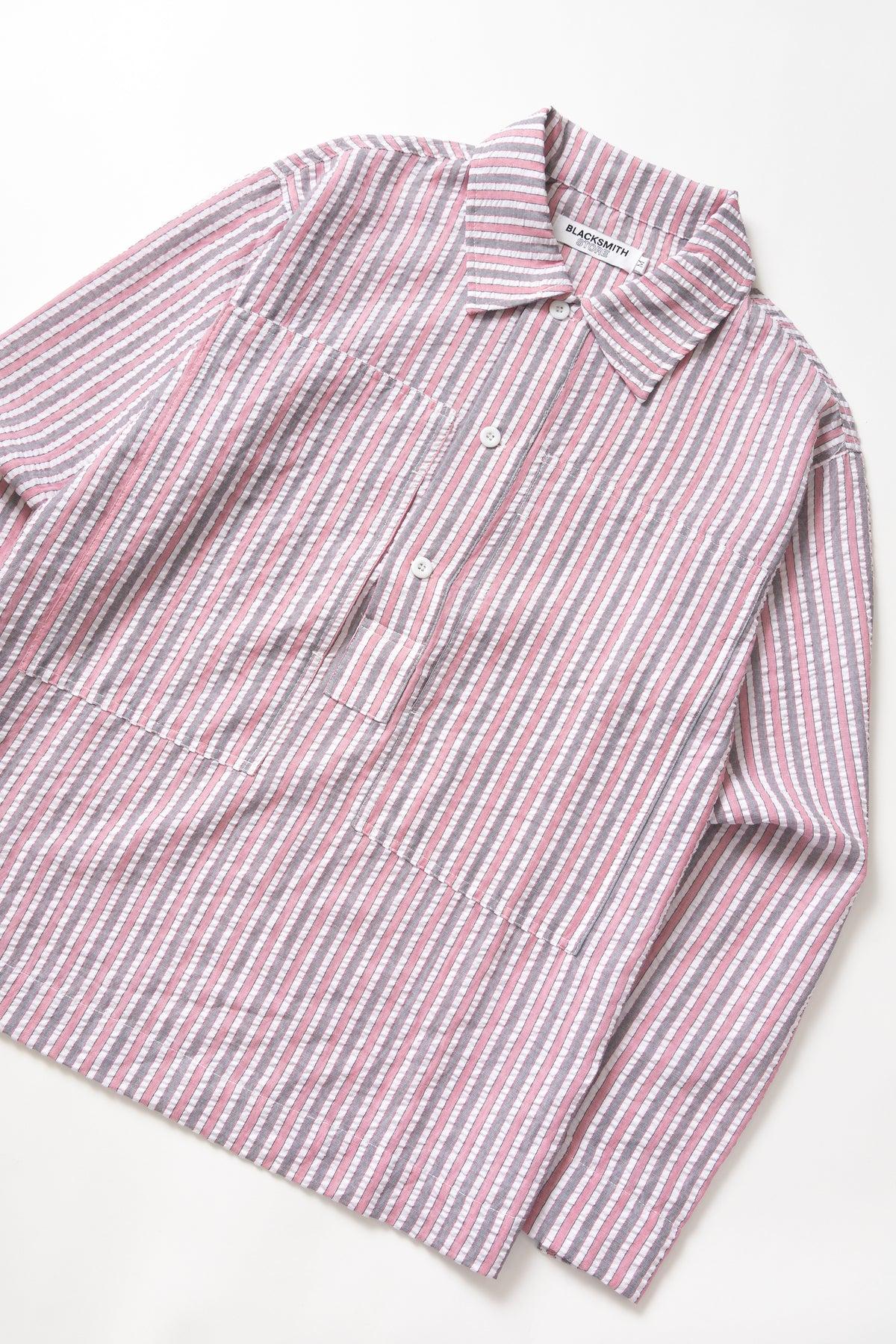 Blacksmith - Striped Military Popover - Red Product Image