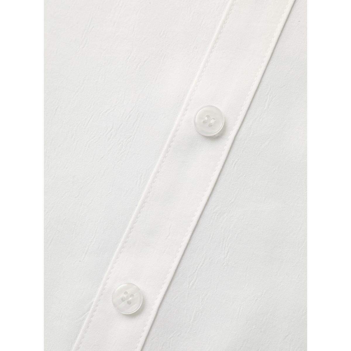 Plus Size Originalwhite Floral Embroidered Doll Collar Blouse Women Elbow-length sleeve Peter Pan collar Everyday-Elegant Blouses BloomChic 12/L Product Image