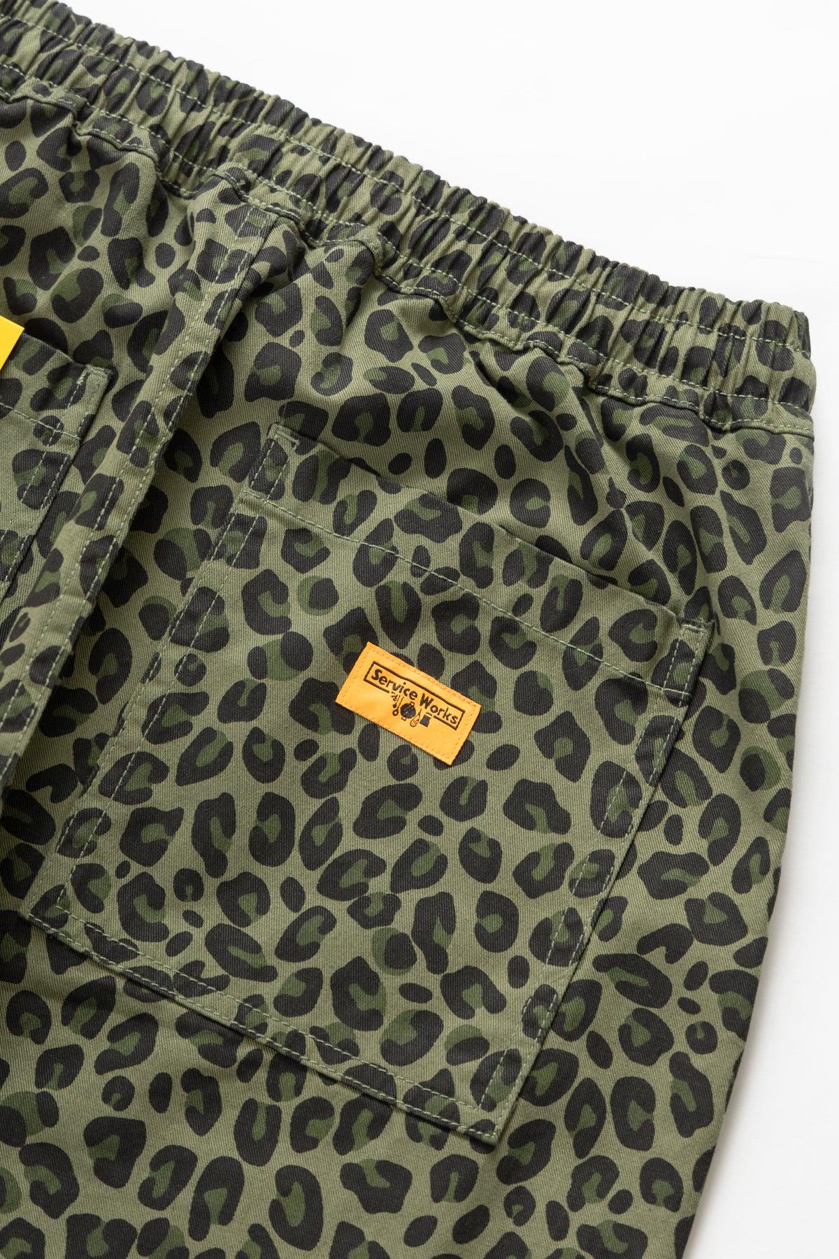 Service Works - Patterned Chef Pants - Green Leopard Product Image