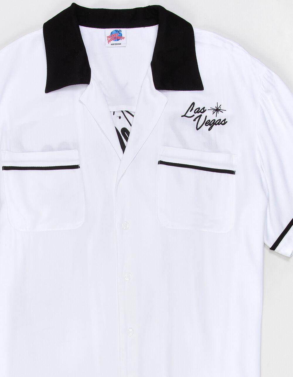 PLANET HOLLYWOOD Martini Mens Button Up Shirt - WHITE Product Image