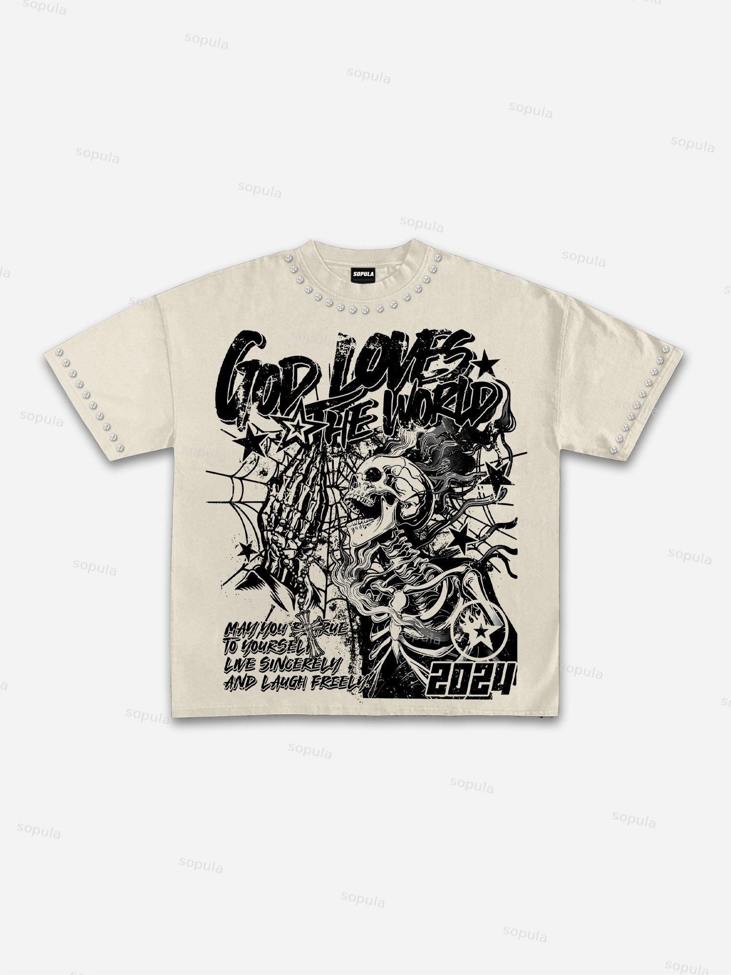 Boxer Boys Graphic Print Acid Wash T-shirt Product Image