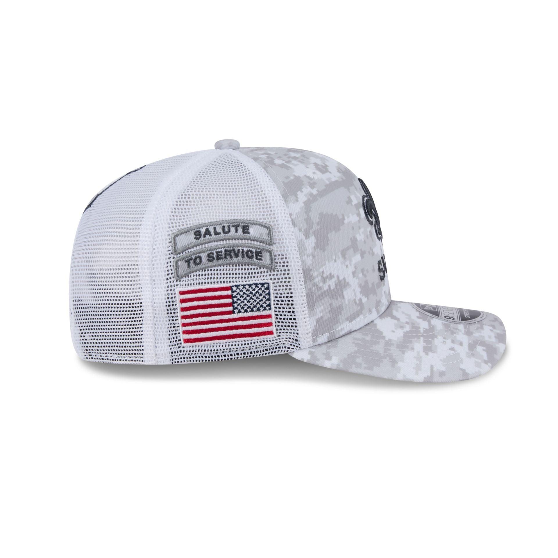 New Orleans Saints 2024 Salute to Service 9SEVENTY Trucker Hat Male Product Image