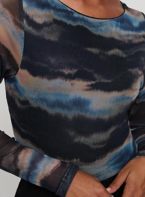 Agate Long Sleeve Bodysuit Multi Product Image