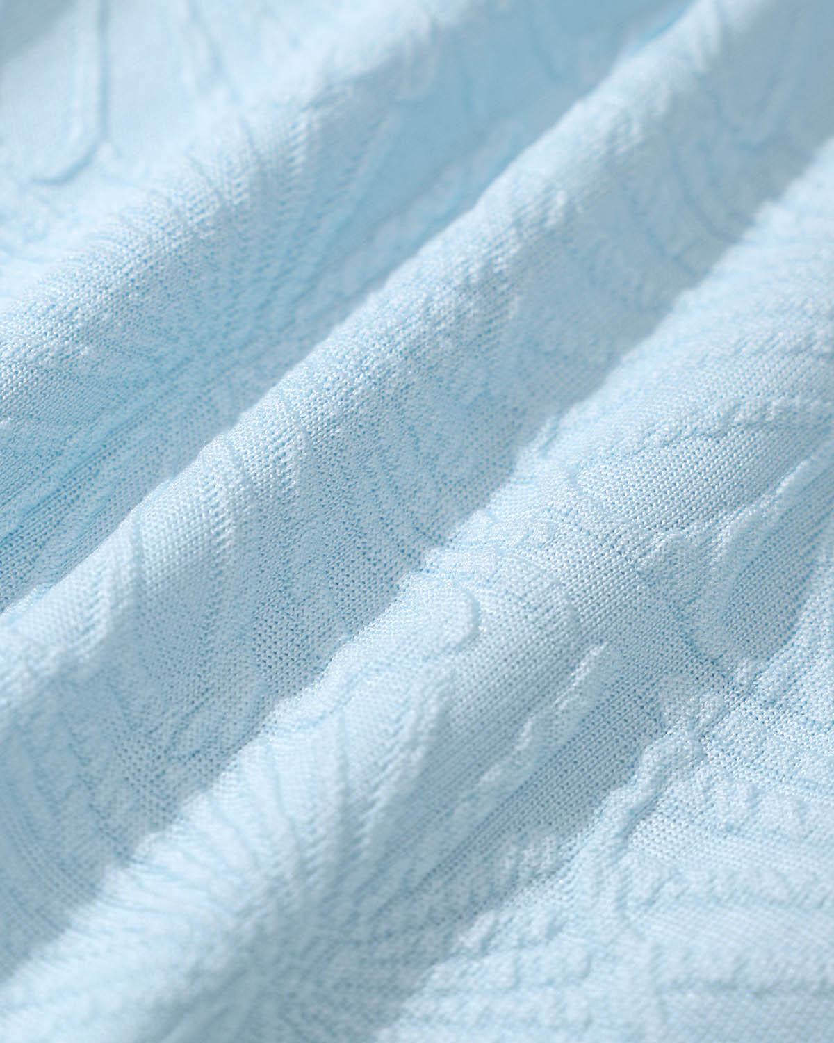 Blue Textured Drawstring Bikini Set Product Image