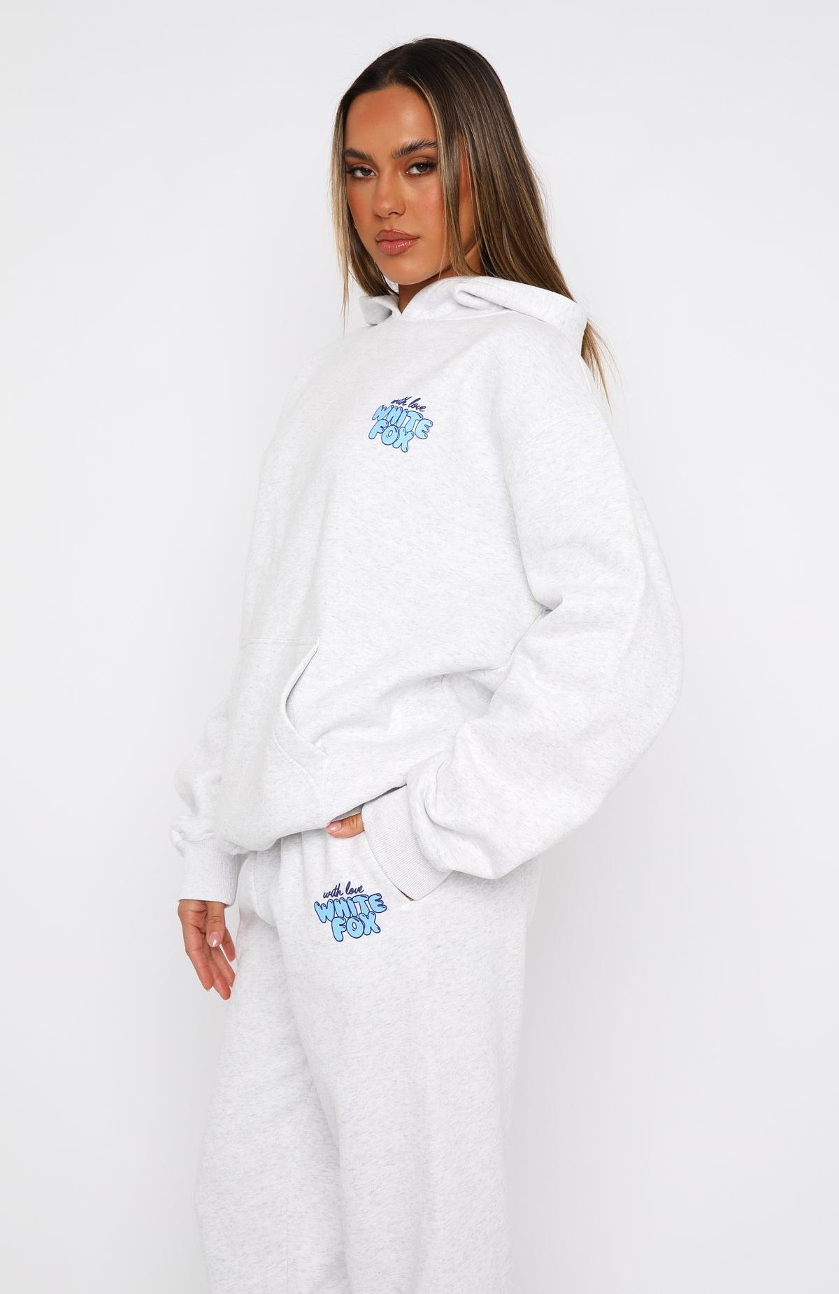 With Love Always Oversized Hoodie Grey Marle Product Image