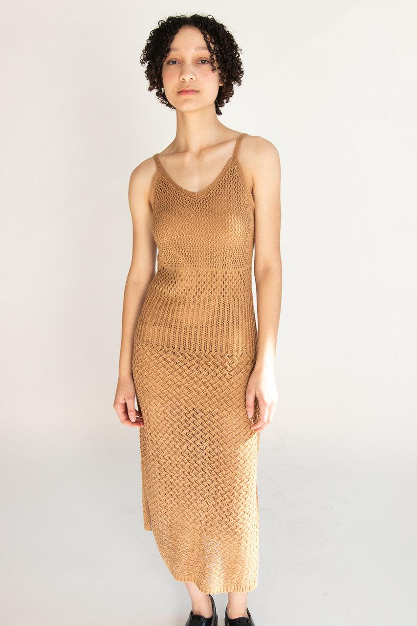 Lined Crochet Maxi Dress Product Image