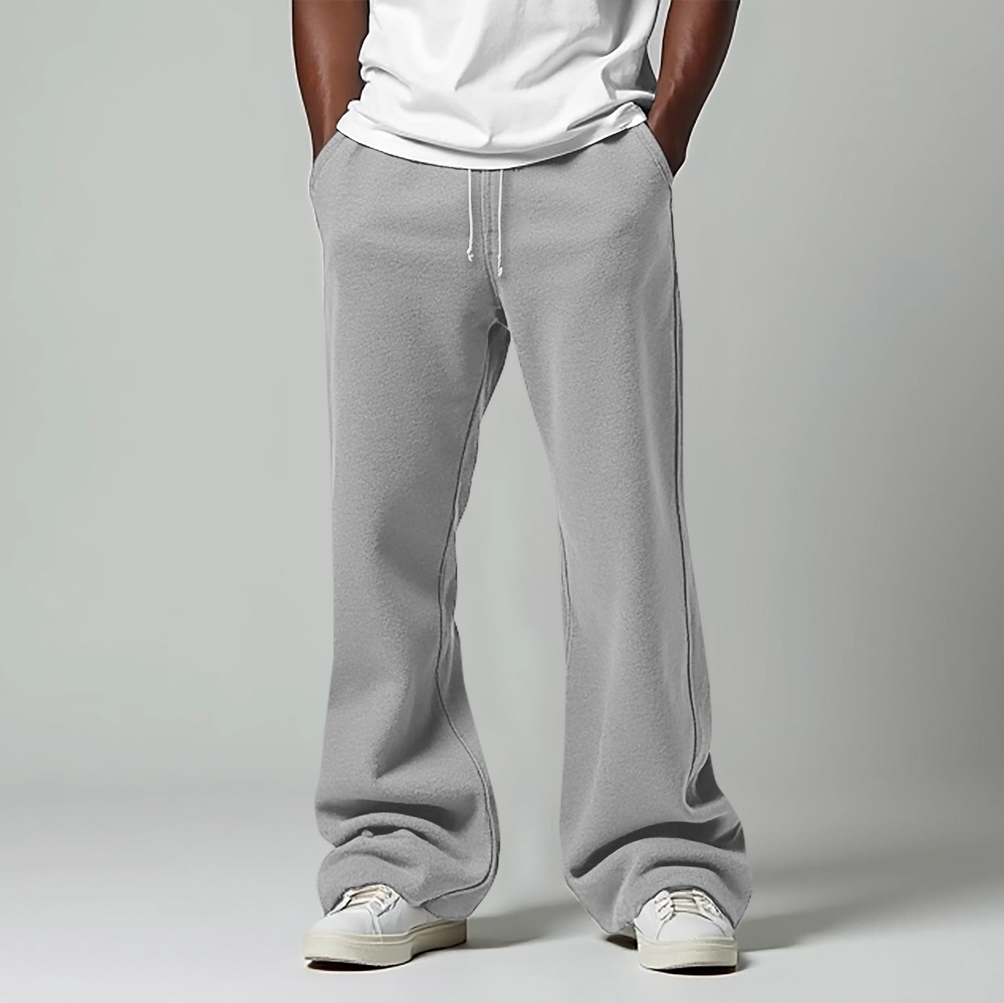 Men's Essentials Everyday Black Flared Sweatpants Product Image