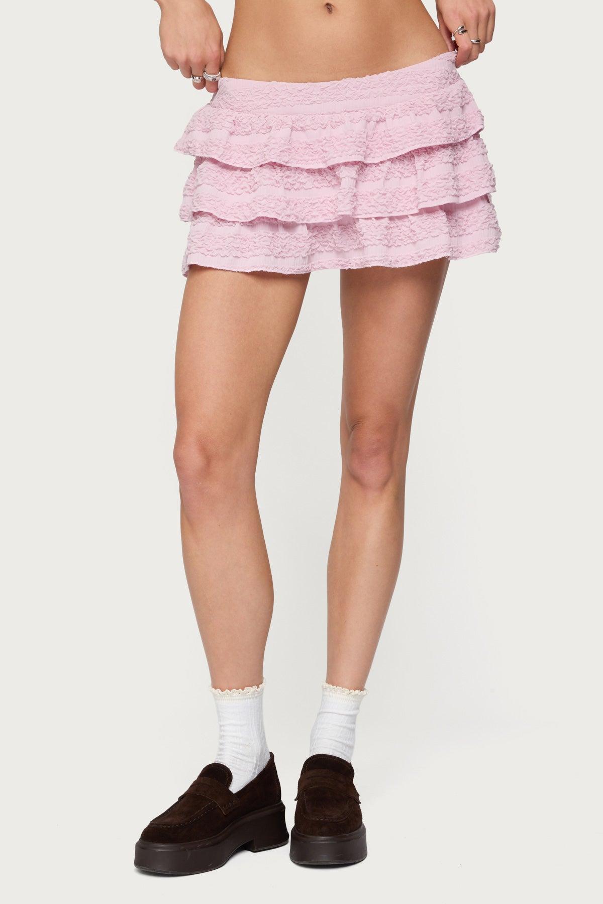 Margaux Textured Ruffle Mini Skort Product Image