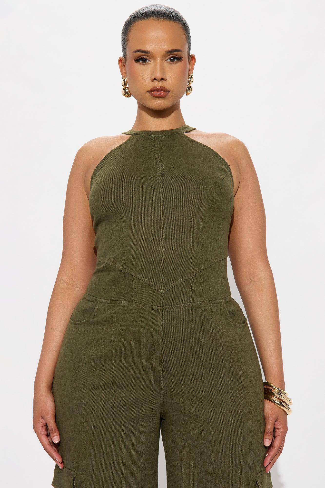 Daring Jumpsuit - Olive Product Image