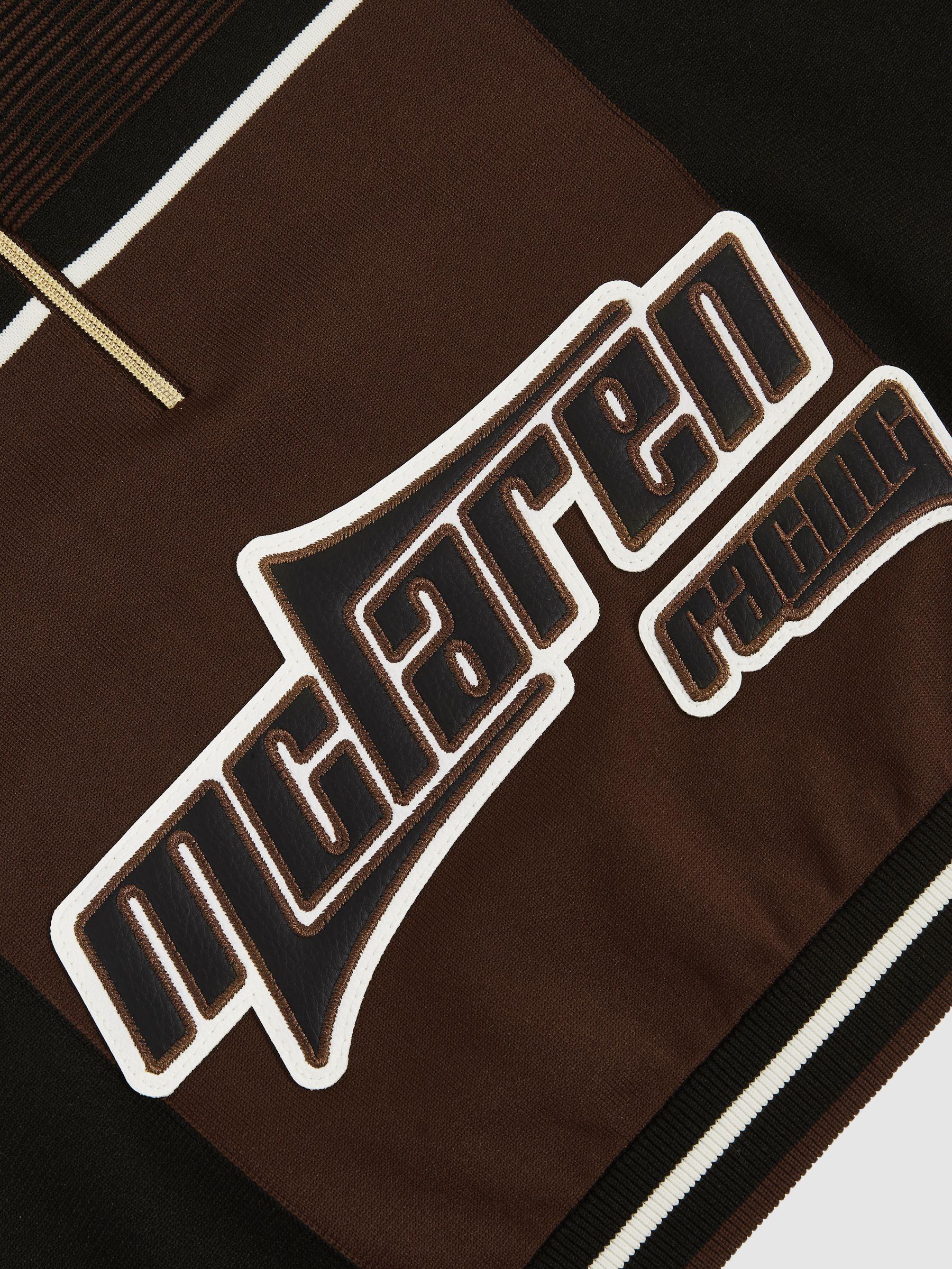 McLaren F1 Team Half-Zip Crop Top in Chocolate Brown Product Image