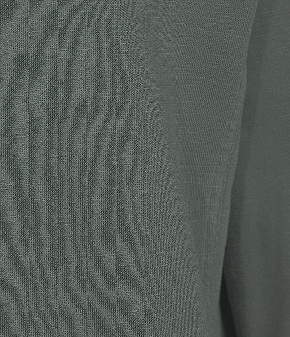 Eileen Fisher Organic Cotton Garment Dyed Terry Ballet Neck Long Sleeve Box Top Product Image