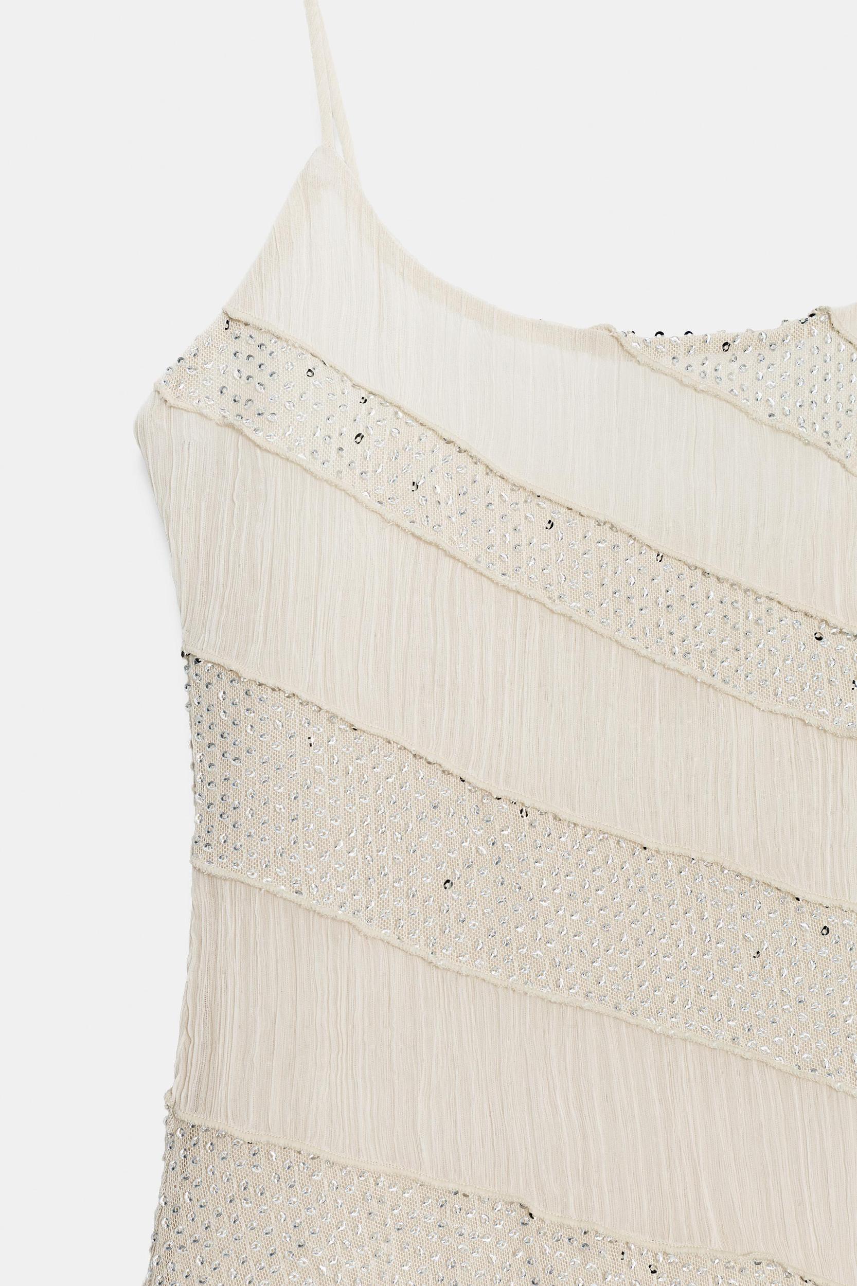BEADED SLIP DRESS Product Image