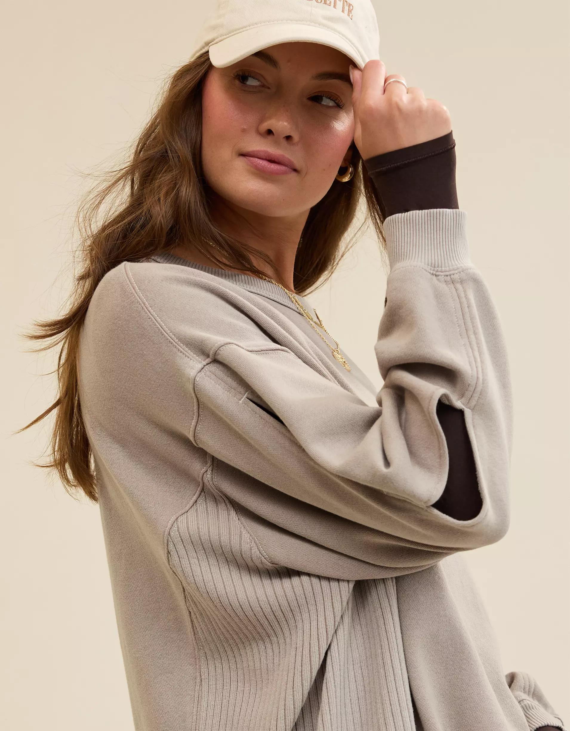 Aerie Très Chic Keyhole Sweatshirt Product Image