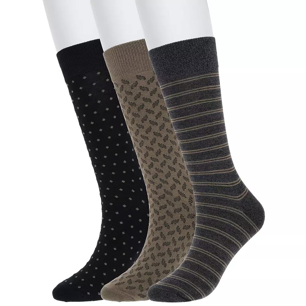 Men's Sonoma Goods For Life® 3-pack Patterned Dress Socks, Geo Product Image