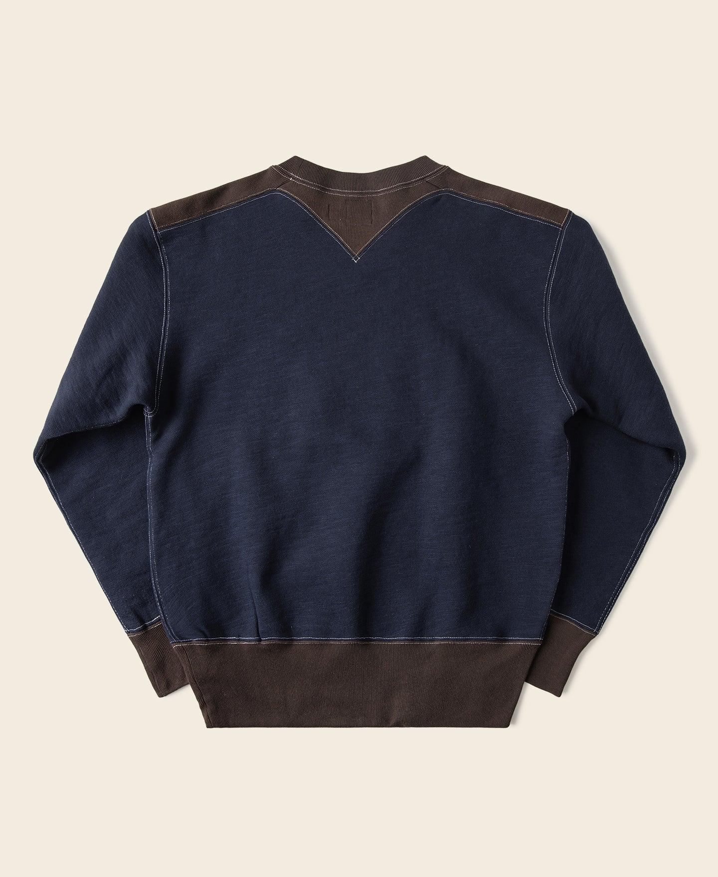 V-Inset Two-Tone Sweatshirt - Navy Product Image