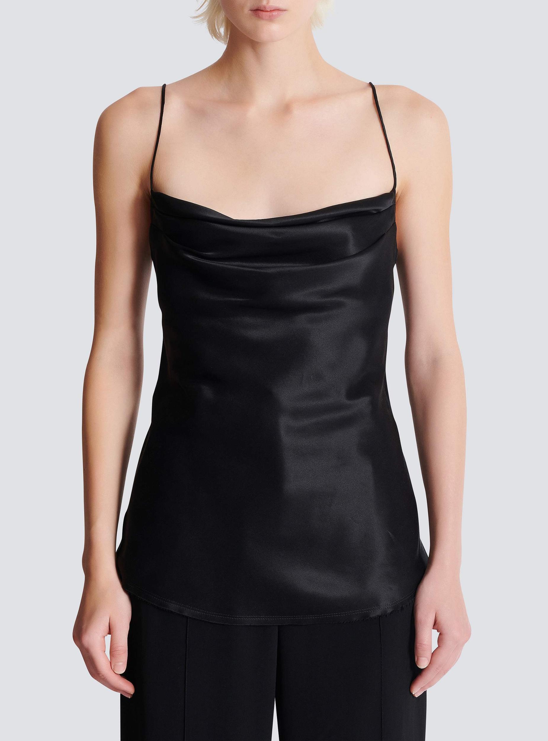 Draped satin top Product Image