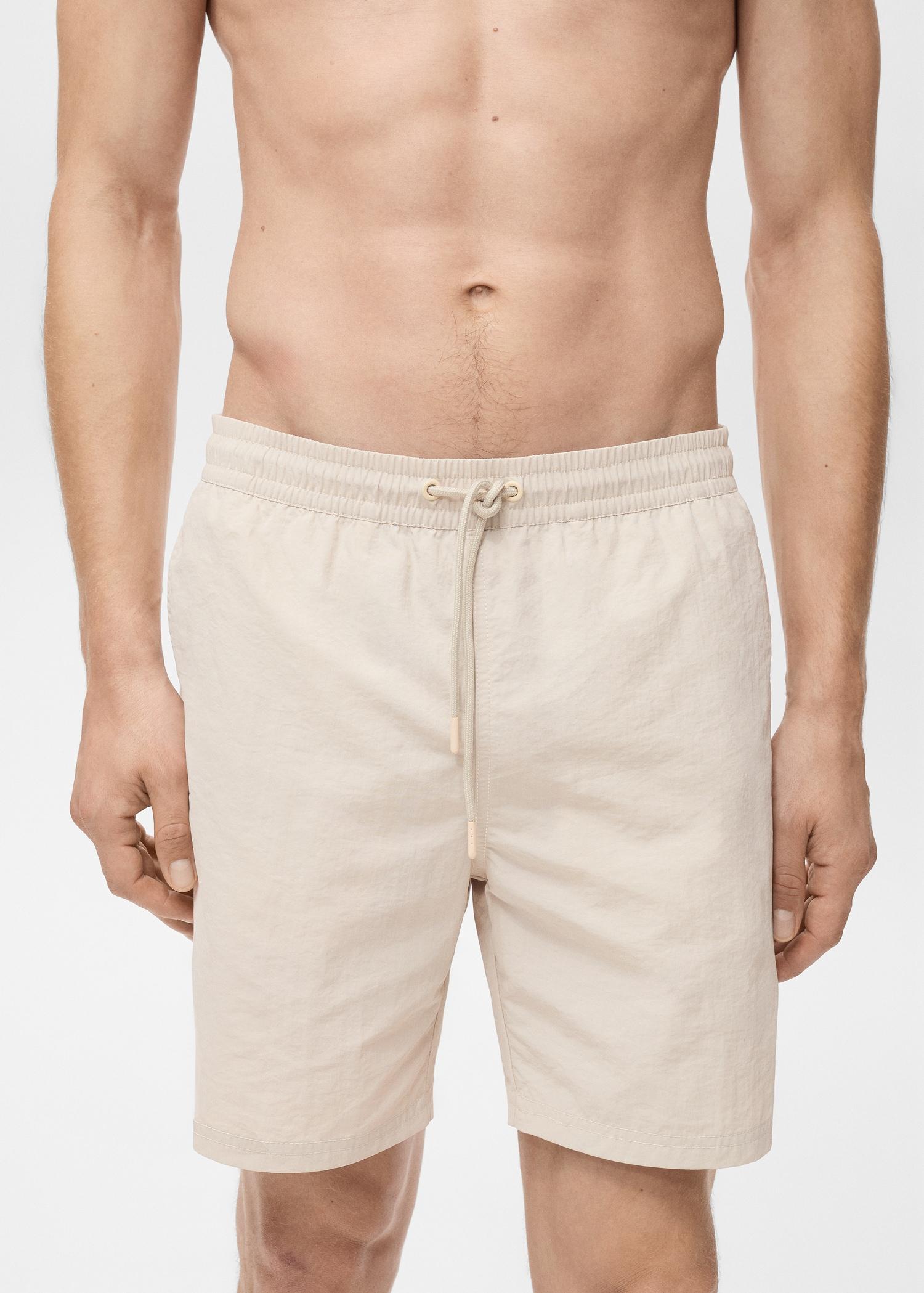 Basic drawstring swimsuit - Men | MANGO USA Product Image
