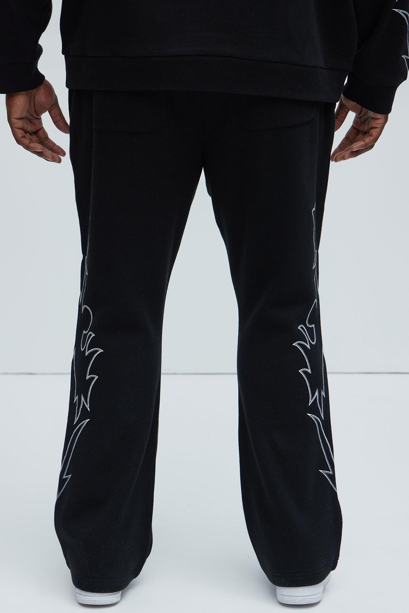 Tyson Western Skinny Flare Sweatpants - Black Product Image