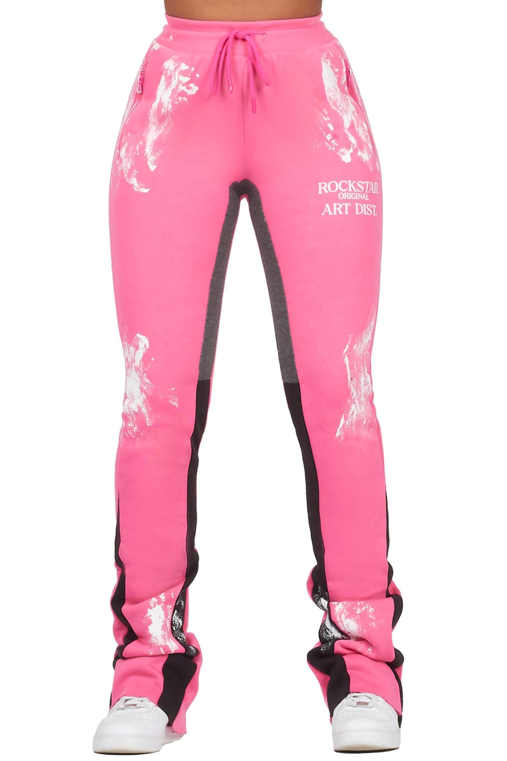 Filipa Hot Pink Stacked Flare Pant Female Product Image