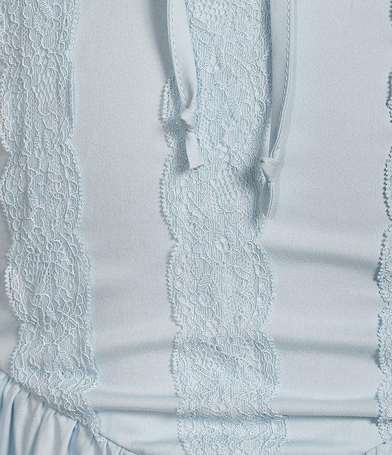 Allison & Kelly Sweetheart Neck Corset Bodice Drop Waist Tie Back Dress Product Image